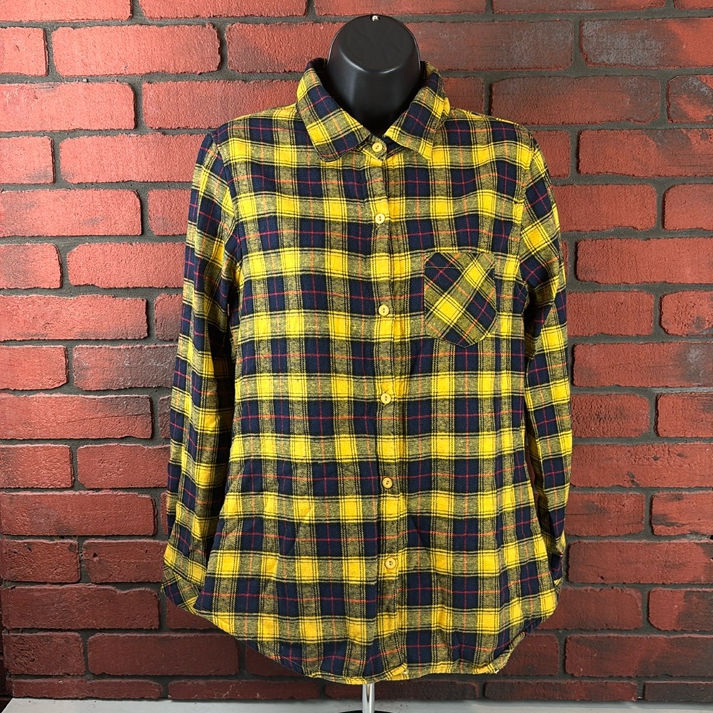Korus Shirt Womens Small Checkered Faux Fur‎ Lined Button Down